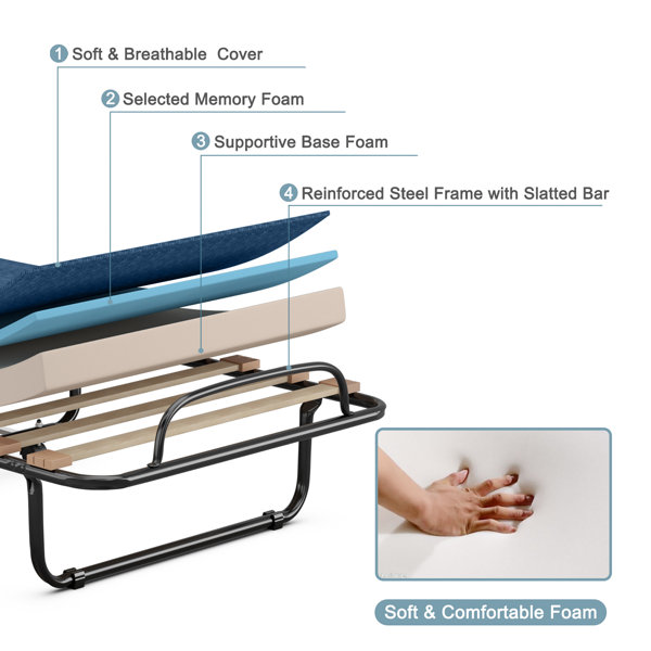 Alwyn Home Hames Upholstered Memory Foam Bed & Reviews Wayfair